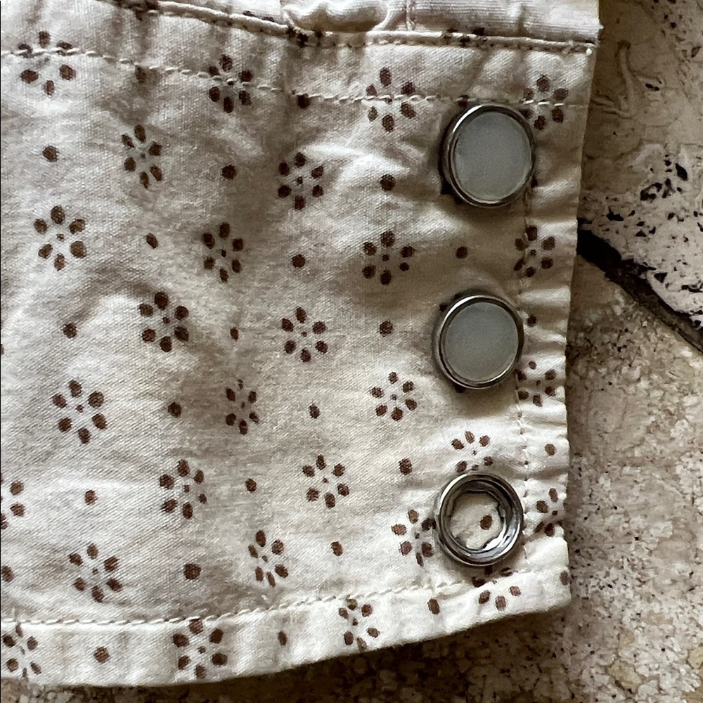LUCKY BRAND Men Light Brown Patterned Casual Shirt Western comfort - Picture 5 of 9